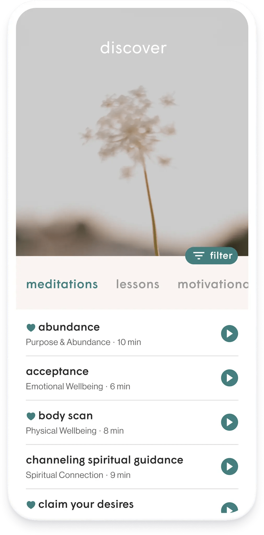 Gabby coaching app discover screen