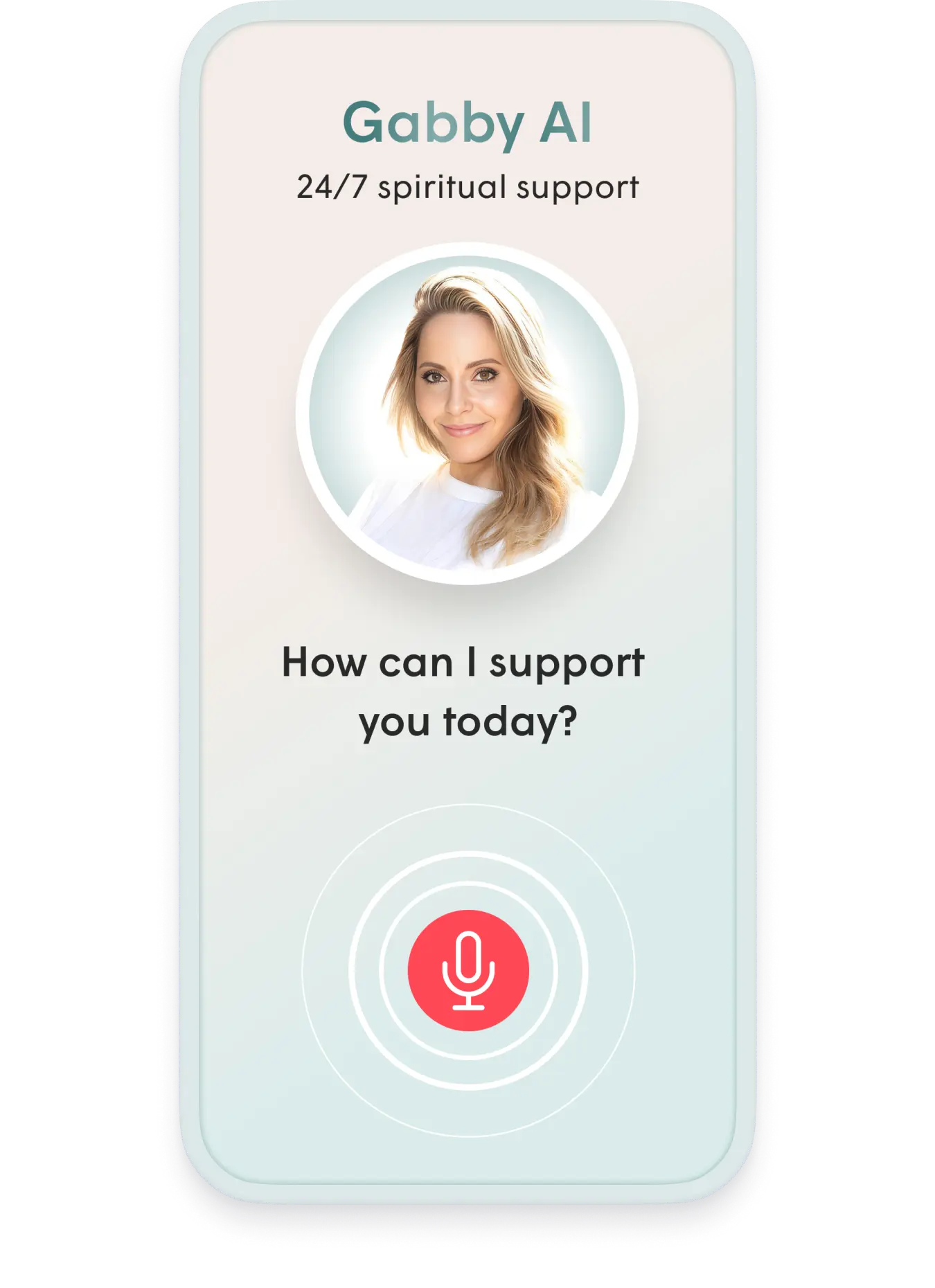 Gabby AI coaching app on iPhone